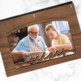 Personalized Recipe Book with Wood Cover and Horizontal Photo Sleeve