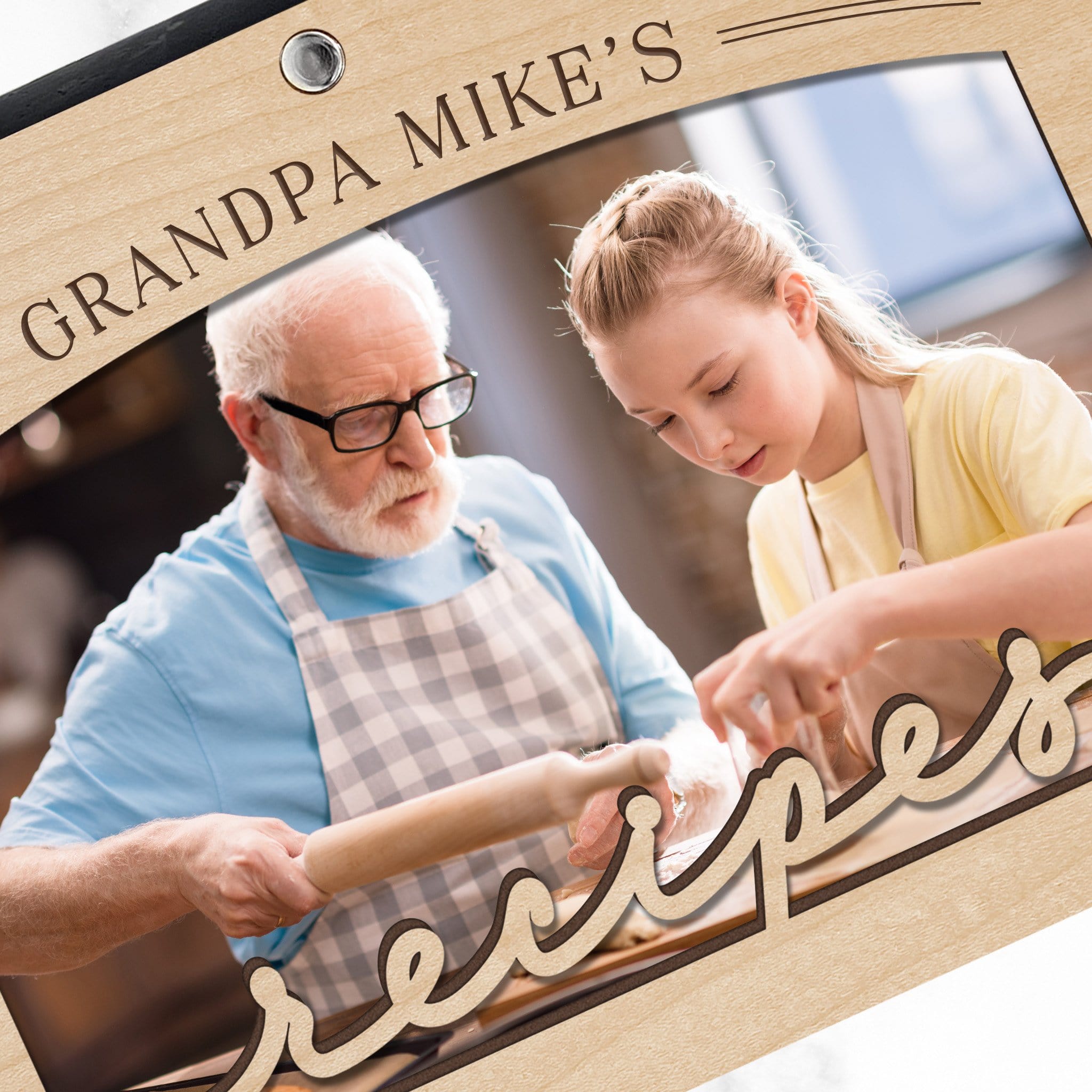 Recipe Book with Maple Wood Cover