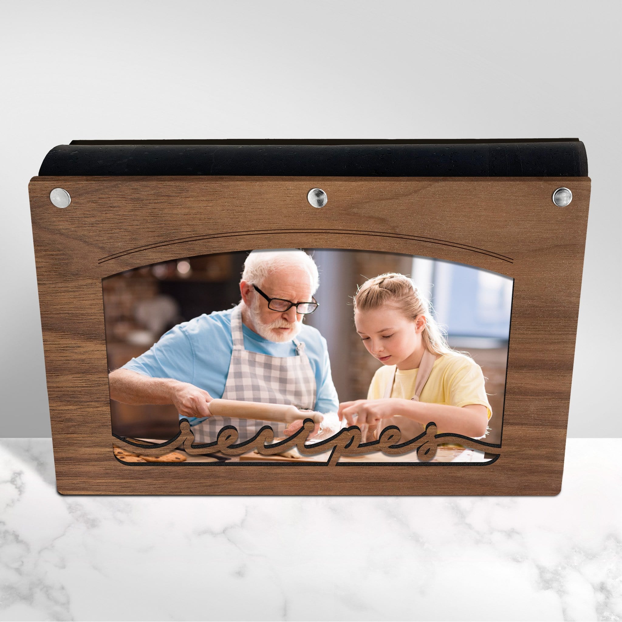 Recipe Book with Wood Cover