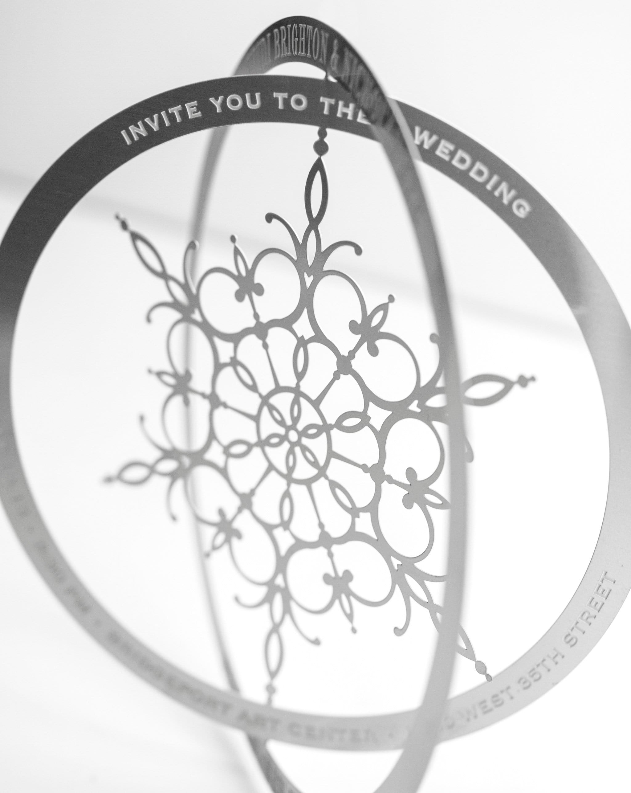 Couture Wedding Invitations for Christmas Wedding