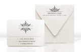 Wedding Invitation RSVP Card and Envelope for Snowflake Invitation