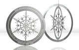 Silver Metal Wedding Invitation with Snowflake Design