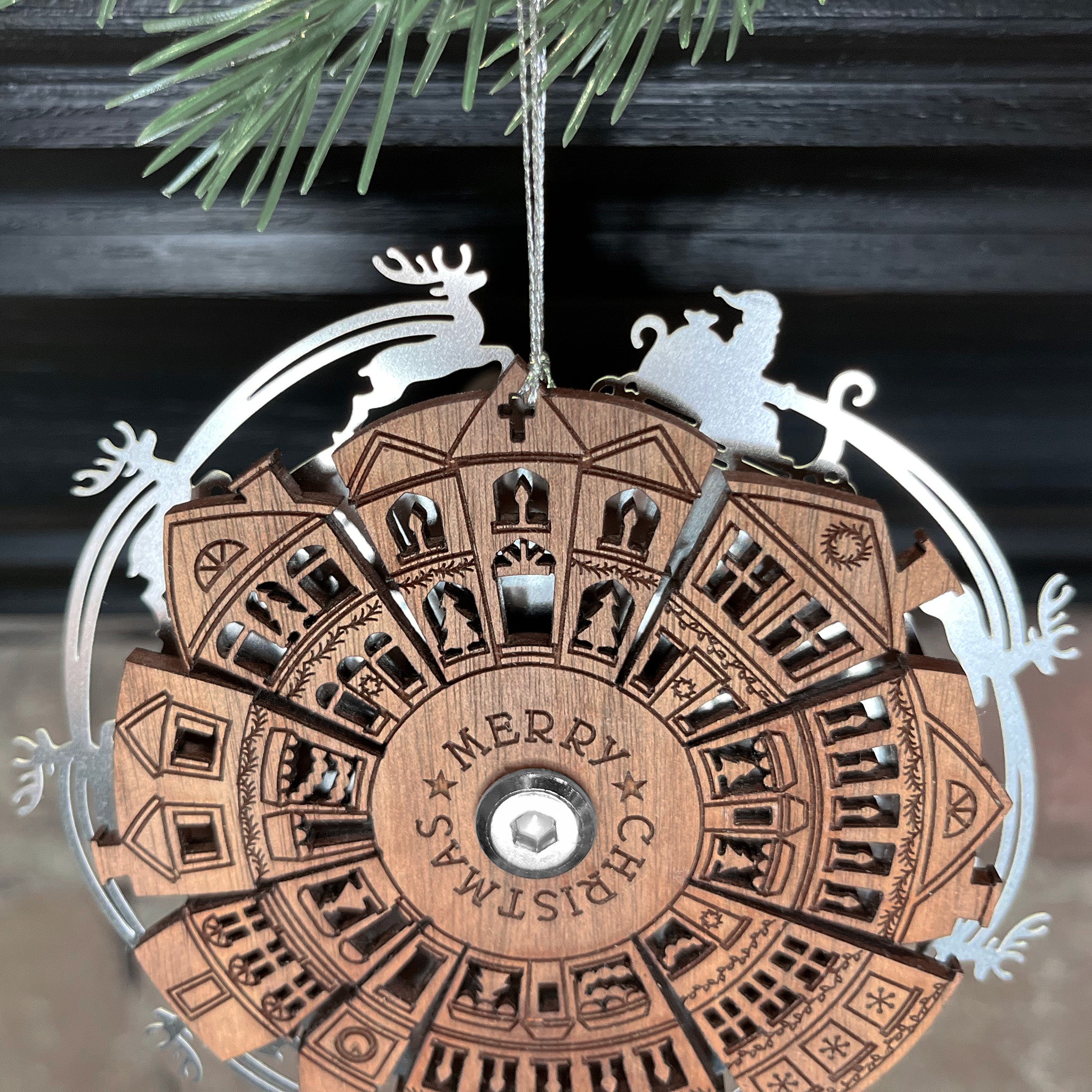 Spinning Santa Ornament