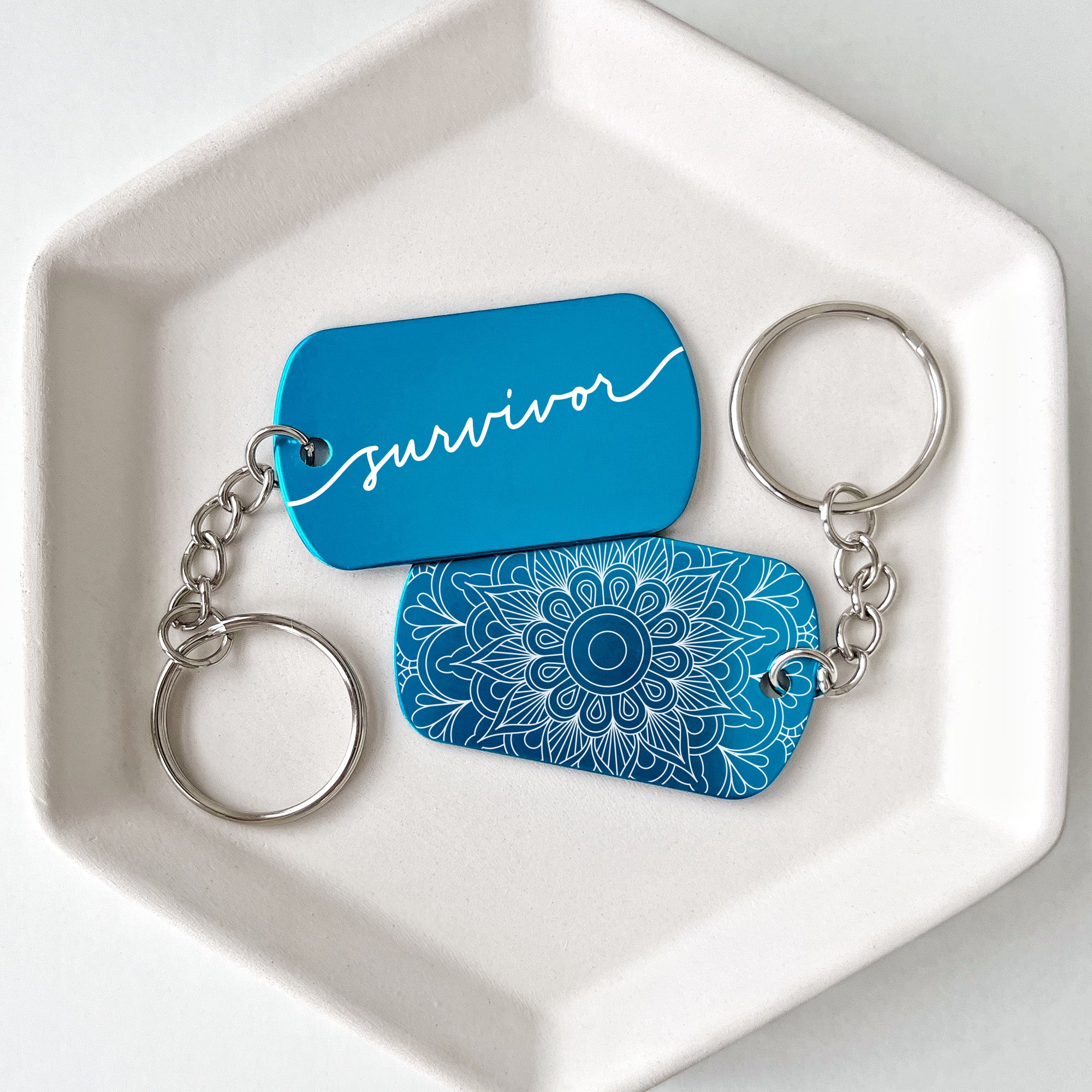 Survivor Keychain Blue