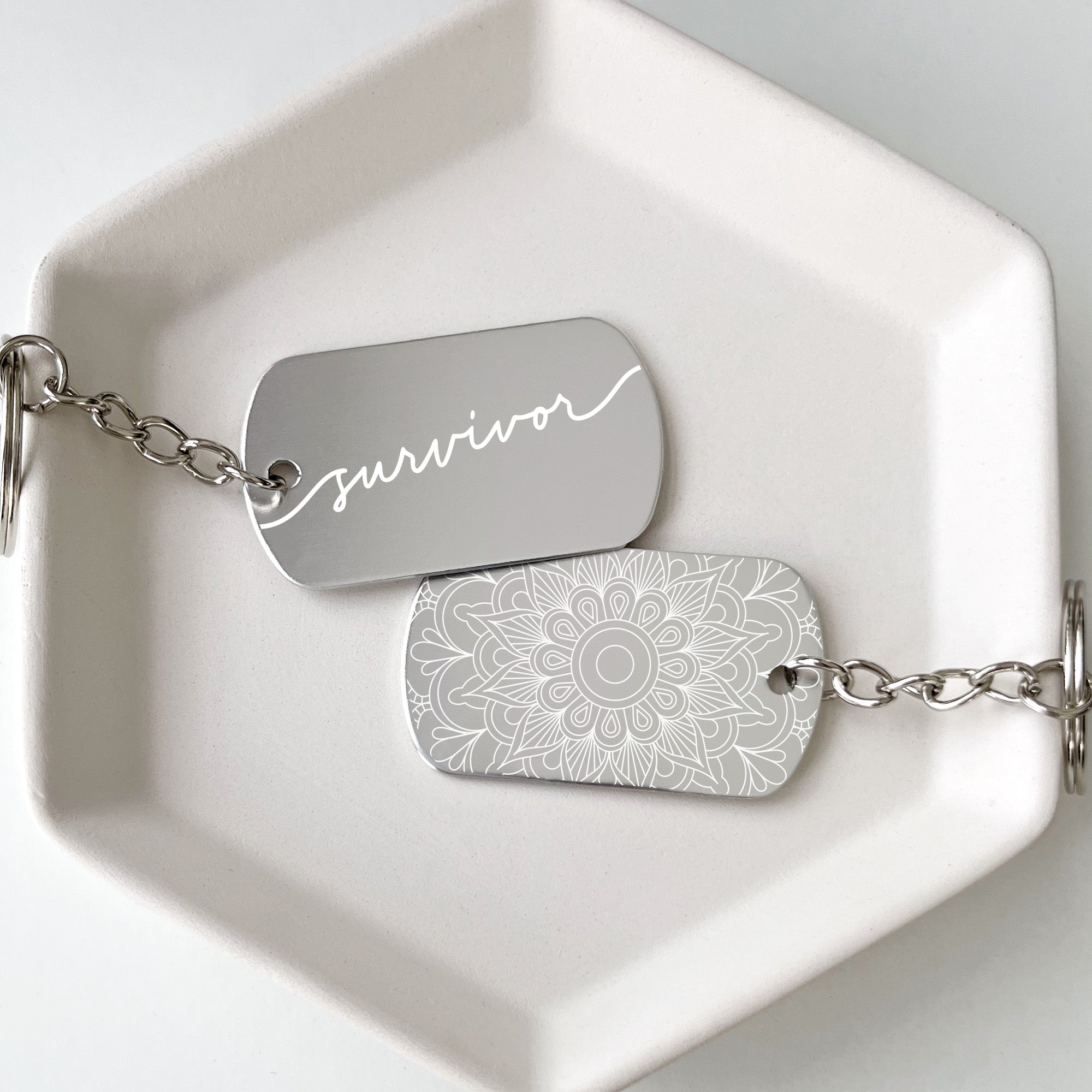 Survivor Keychain Silver