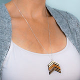 Three Arrows Down Syndrome Necklace 24" Chain