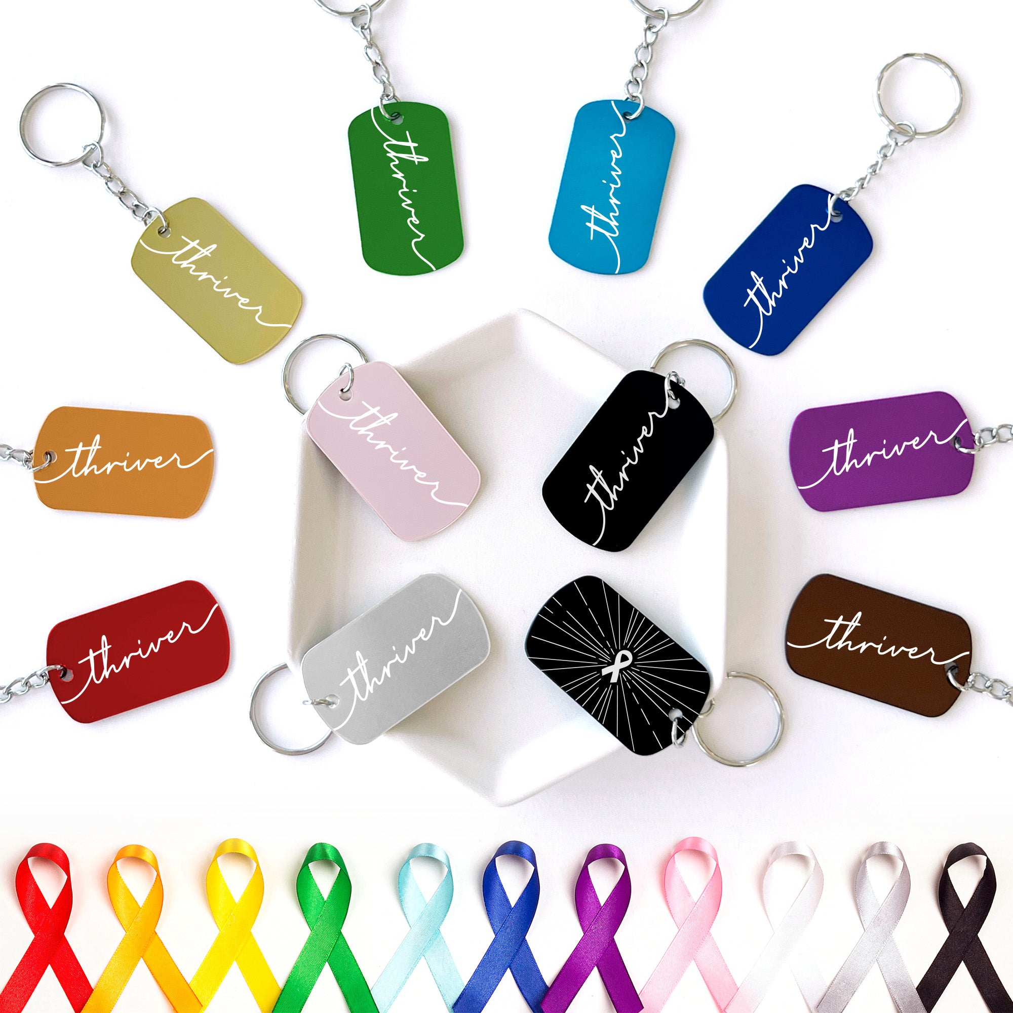 Thriver Cancer Support Keychains