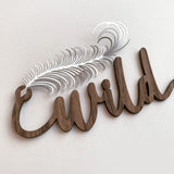 Wild and Free Wall Art with Silver Metal Feather