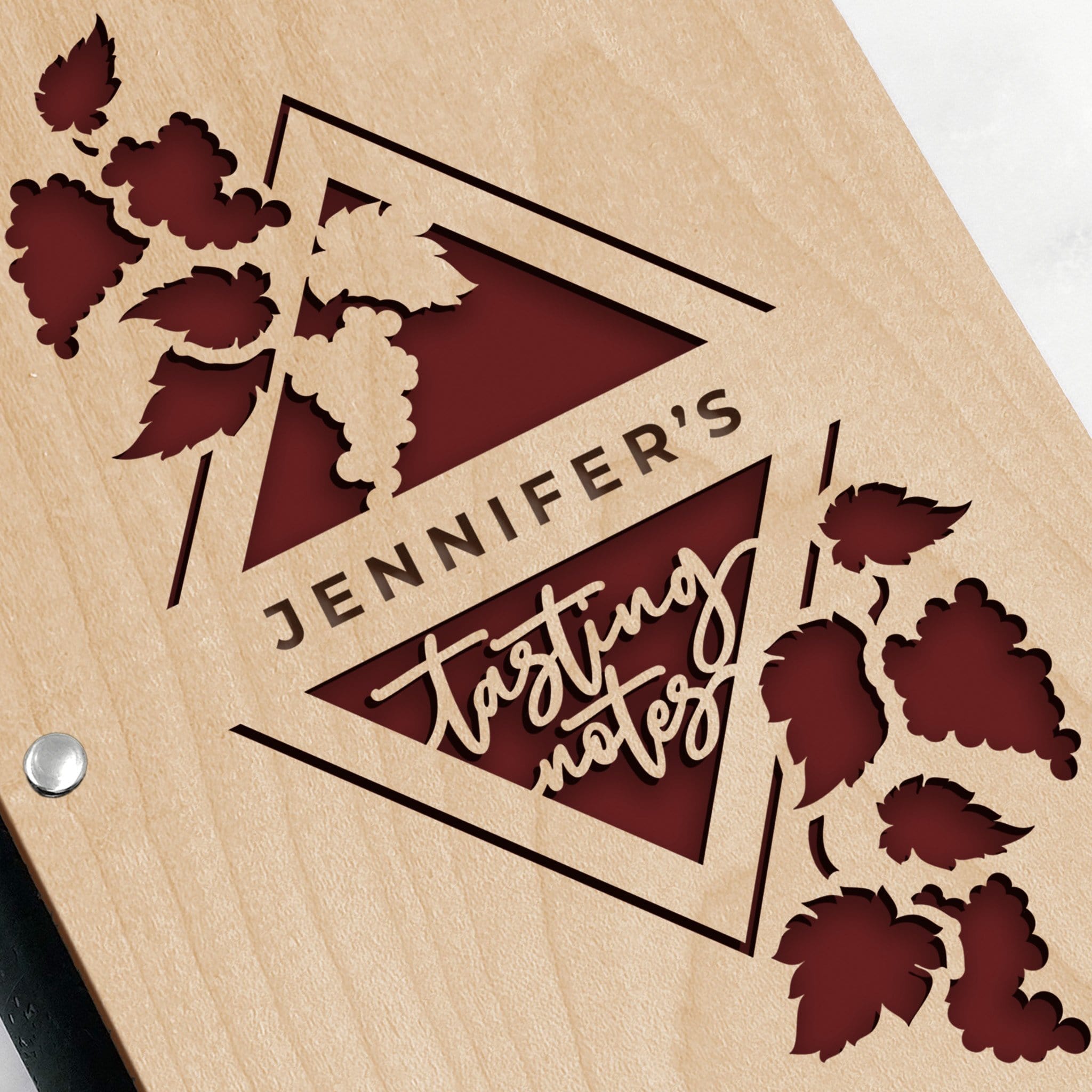 Wine Tasting Journal with Maple Wood Cover