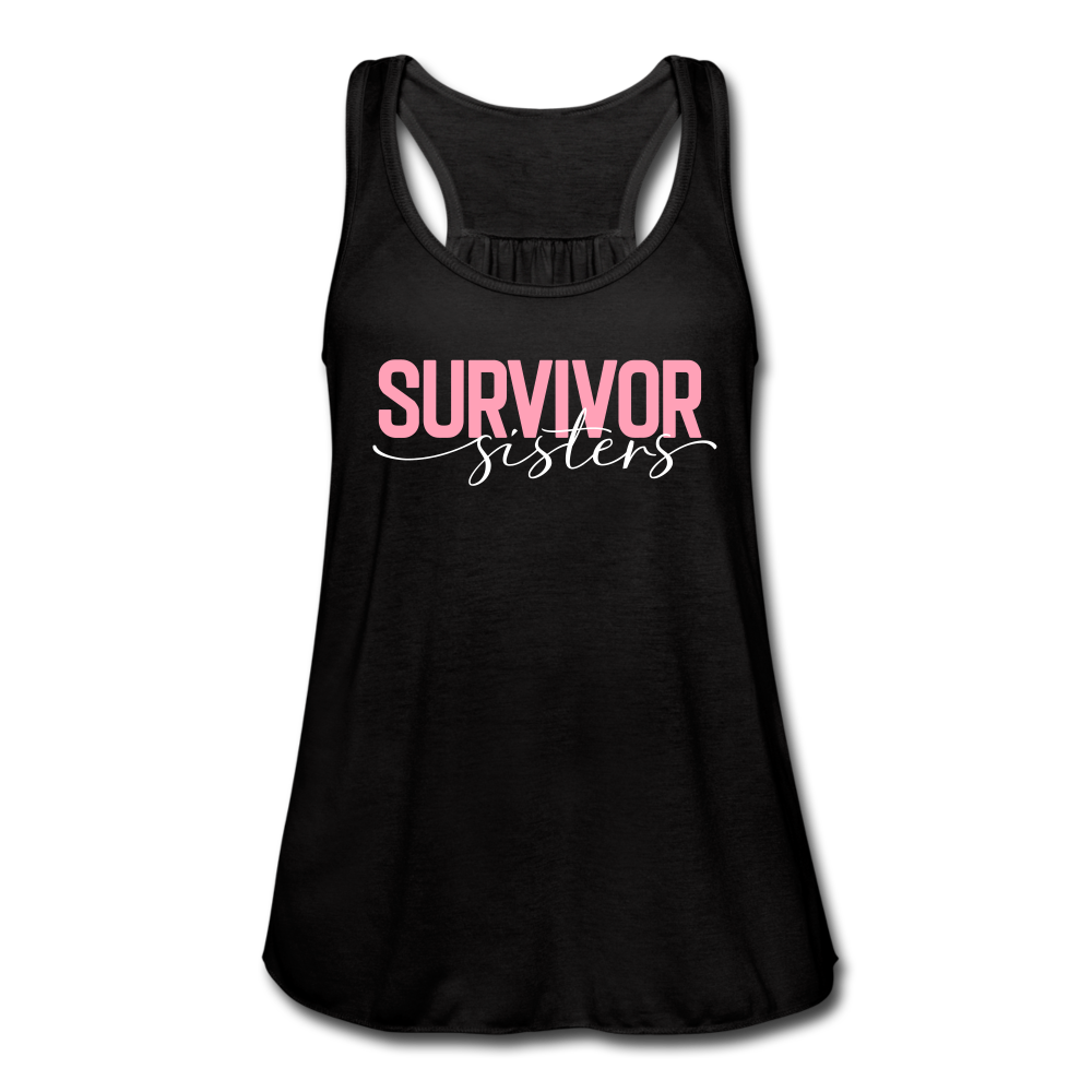 Survivor Sisters Cancer Support Women's Flowy Tank Top - black
