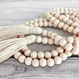 76" Wood Beaded Garlands with Tassels