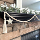 American Flag Star Patriotic Garland for Mantel