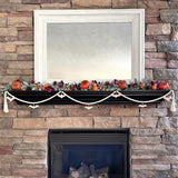 Bat Halloween Natural Wood Bead Garland for Mantle