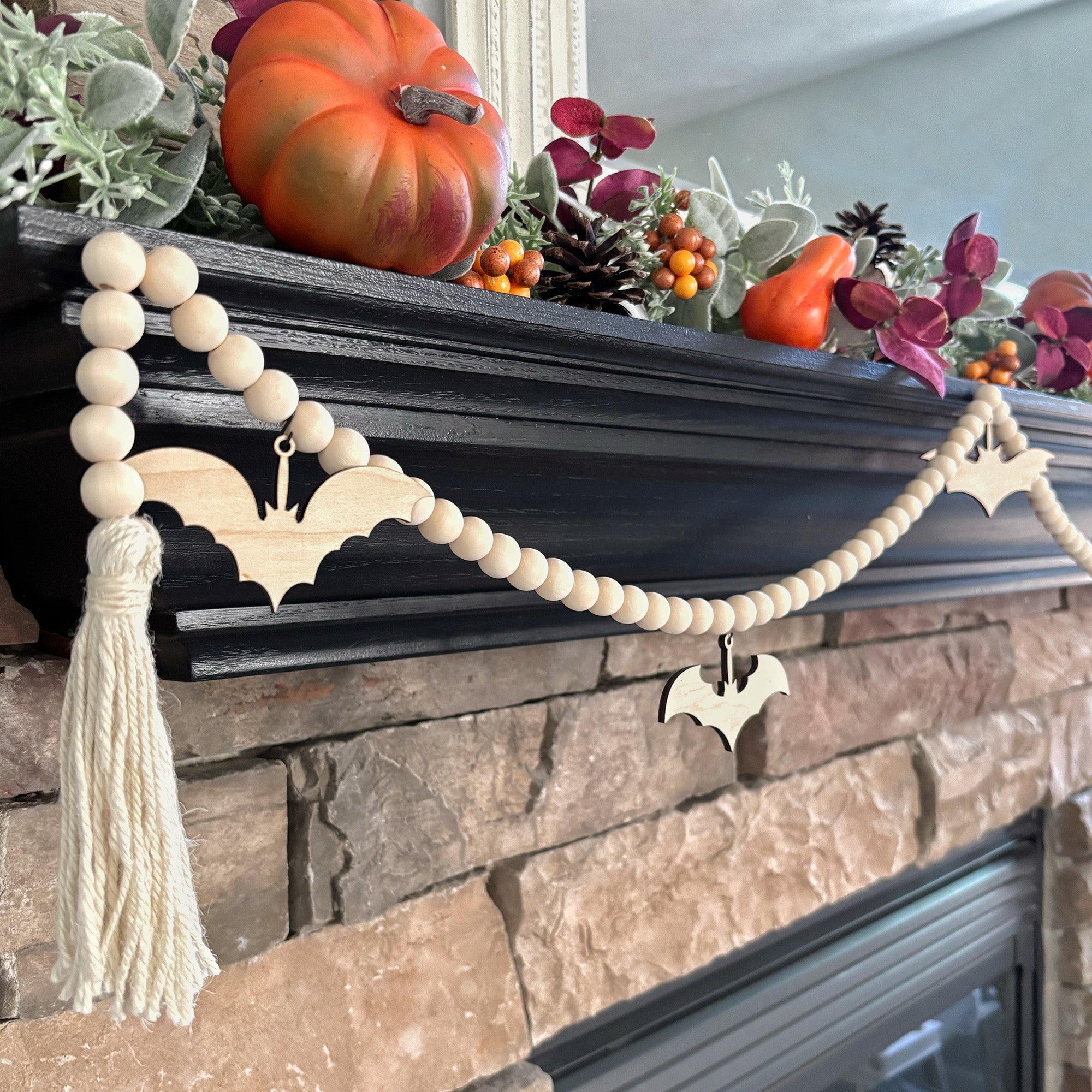 Bat Halloween Garland for Mantel