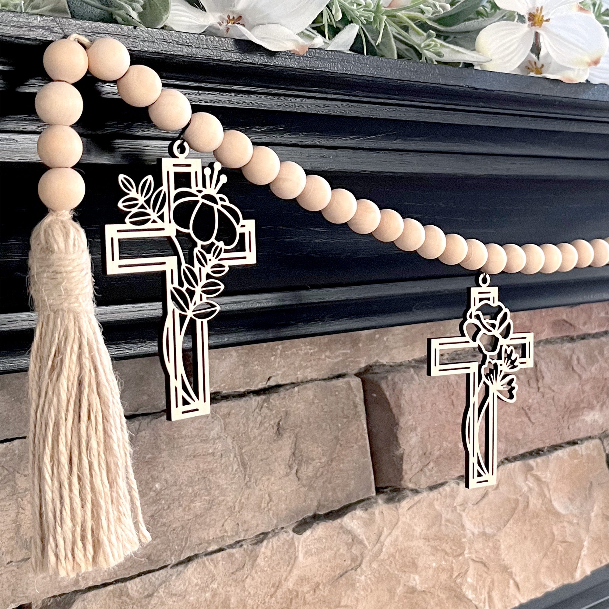 Garland with Cross Charms Easter Decoration