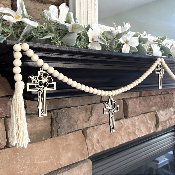 Cross Easter Garland for Mantel