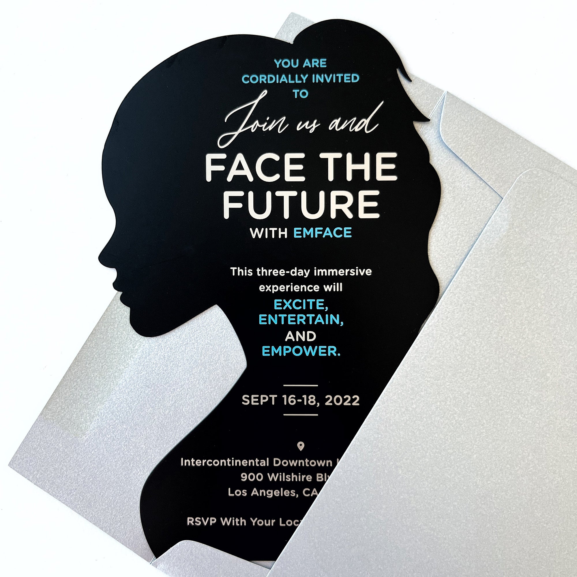Unique metal conference invitations