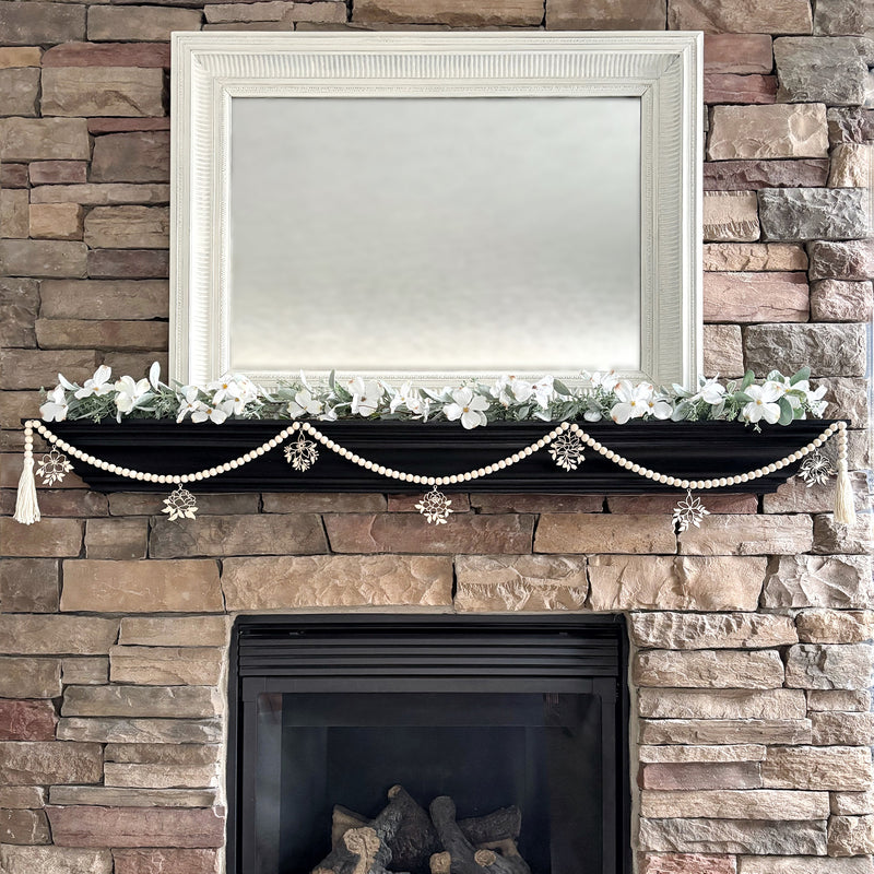 Floral Garland for Fireplace Mantel