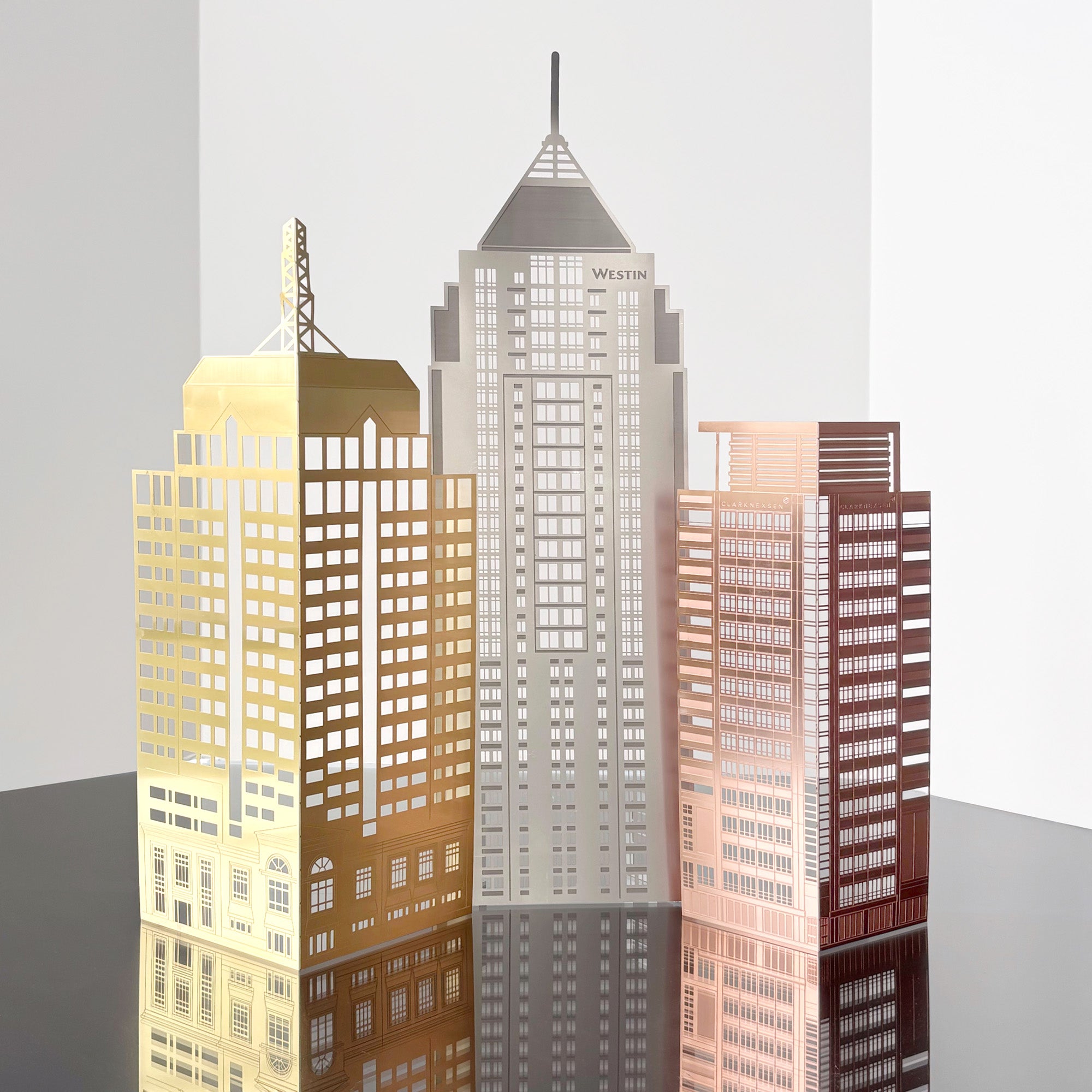 3D Building Centerpieces Made from Metal