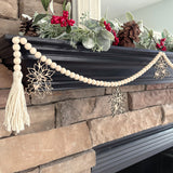 Poinsettia Garland for Fireplace Mantel