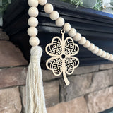 St Patricks Decor Garland with Lucky Clovers