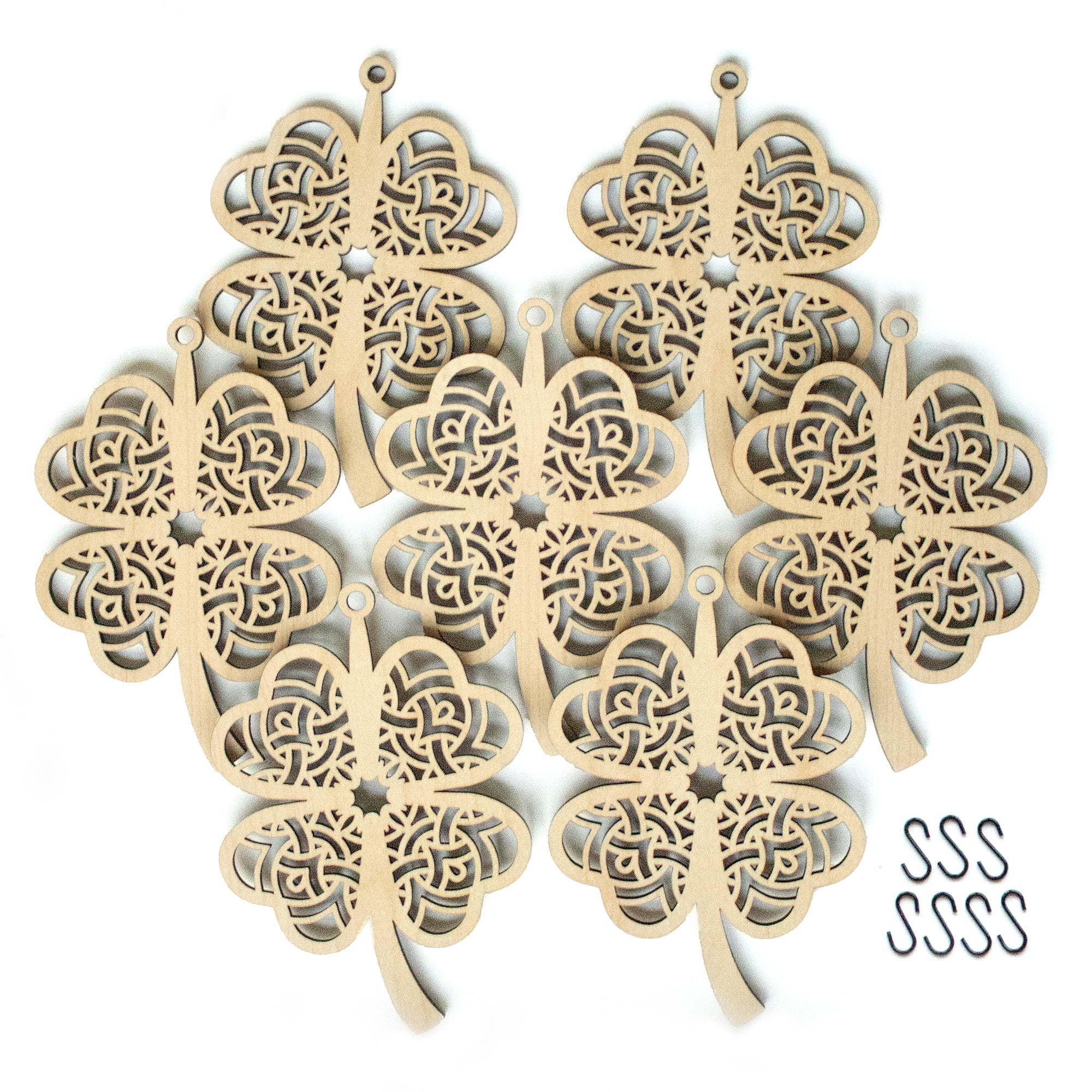 Celtic Shamrock Laser Cut Charms