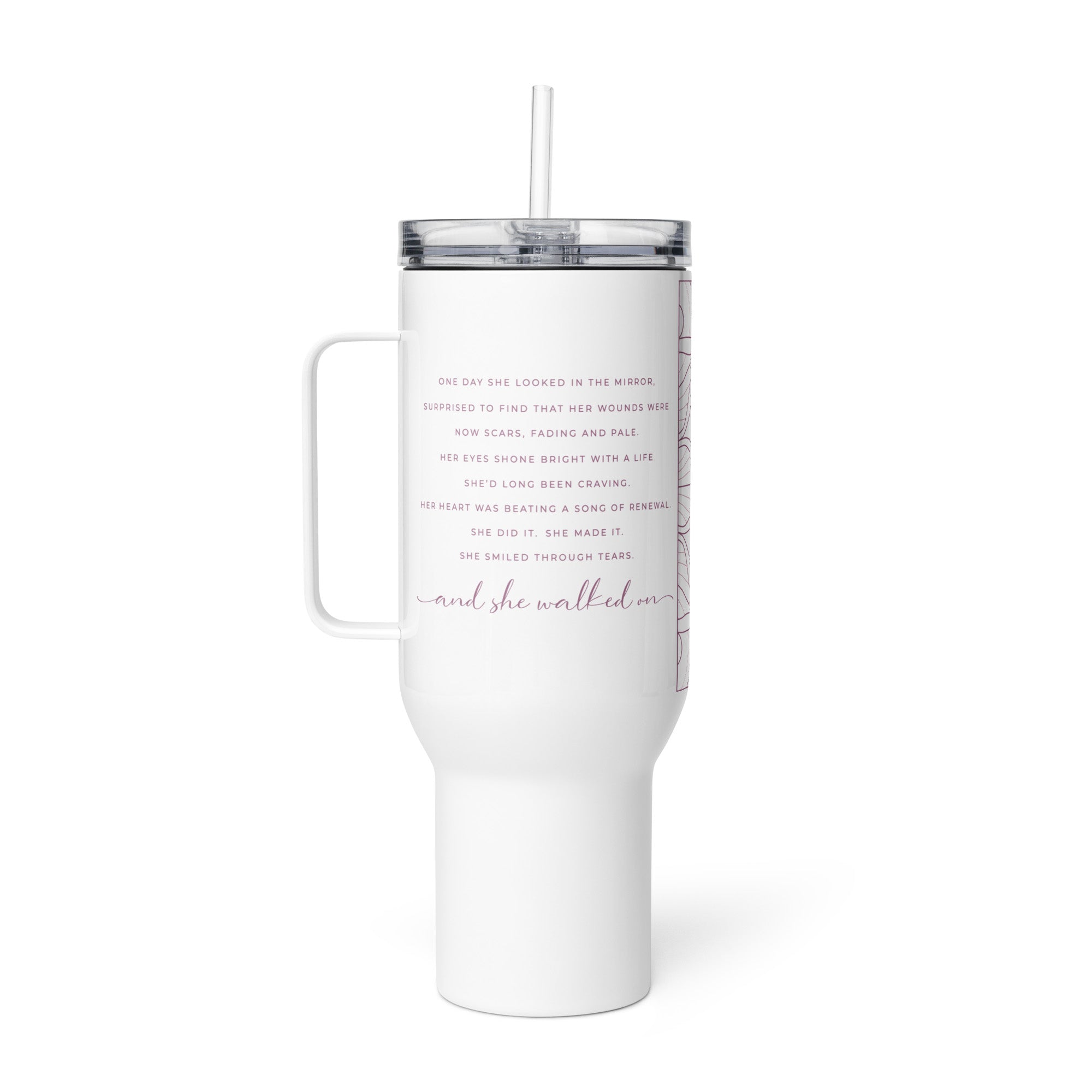 "She Walked On" Travel Tumbler