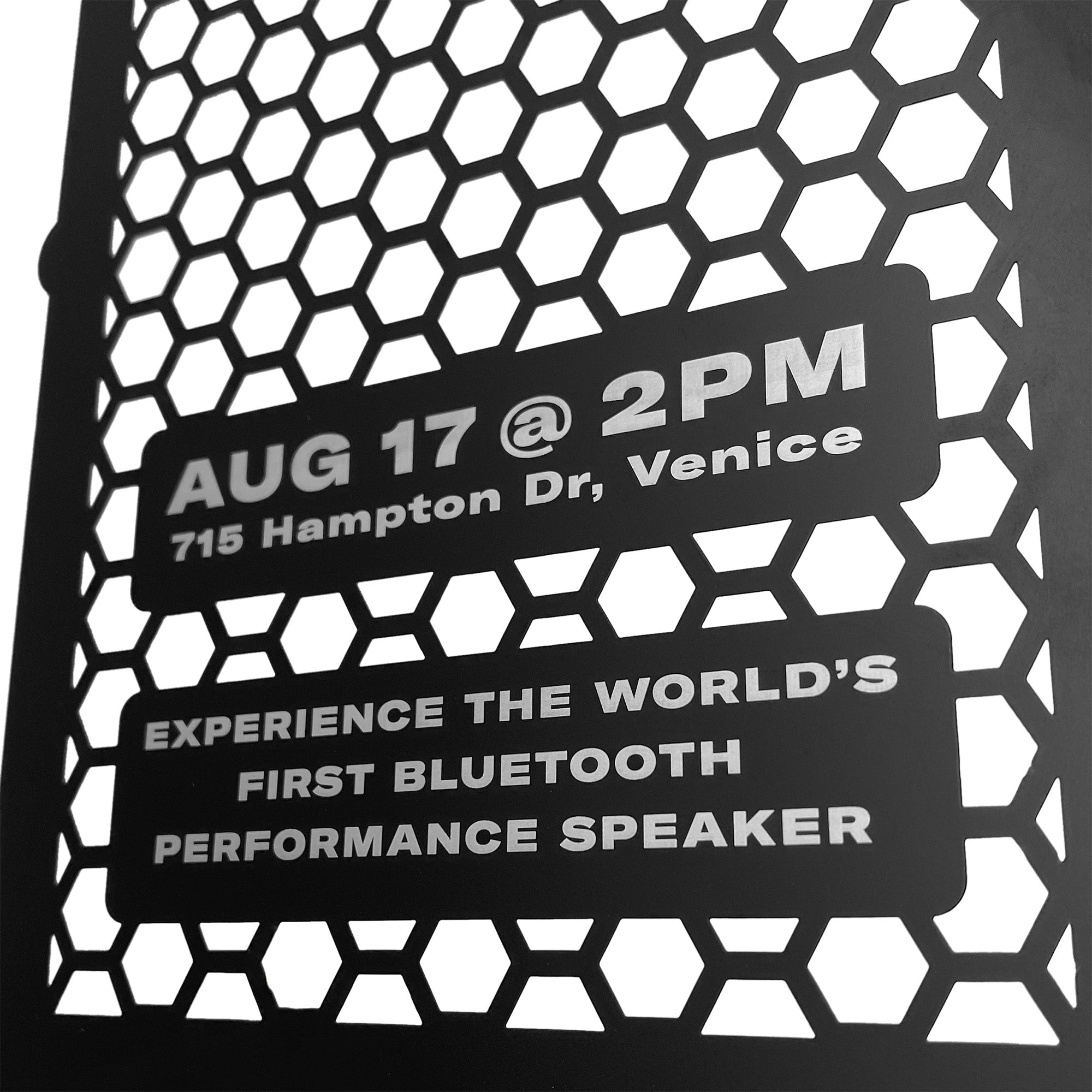 High Tech Black and Silver Metal Invitations
