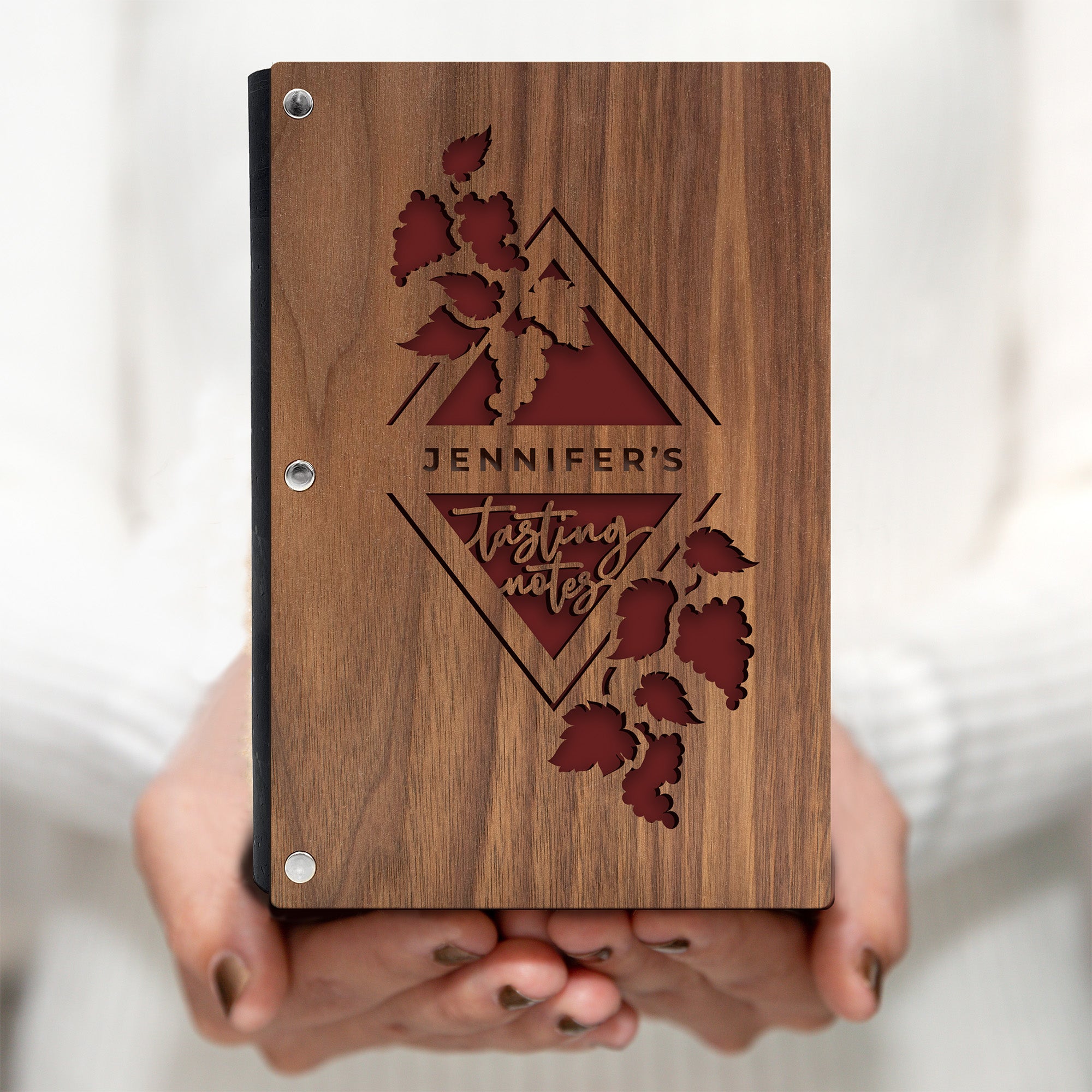 Unique Wine Gift Wood Journal