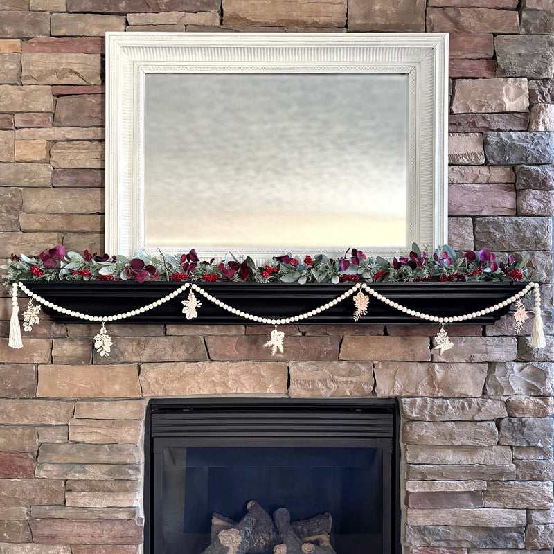 Christmas Floral Garland for Mantle