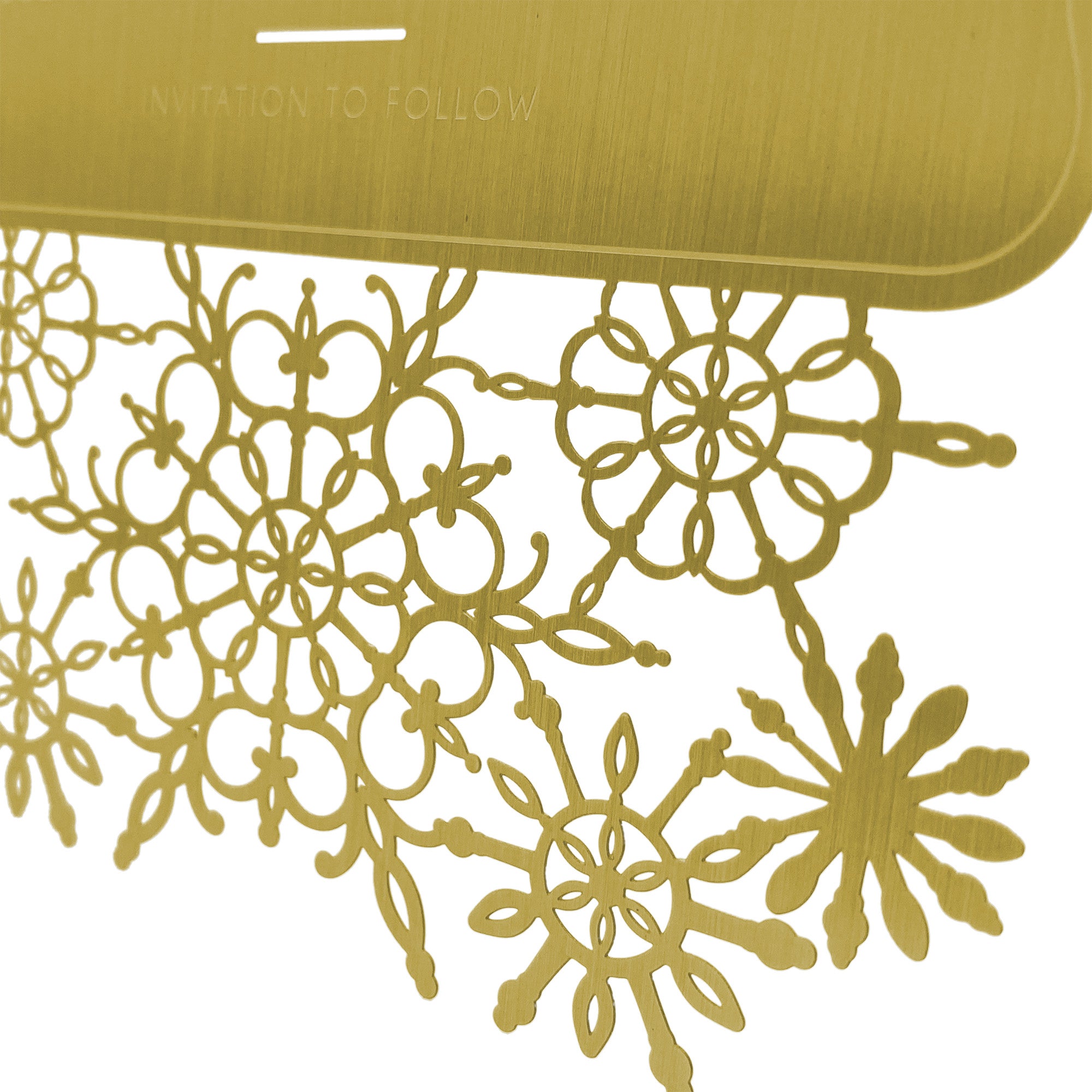 Gold Snowflakes Winter Wedding Invitations