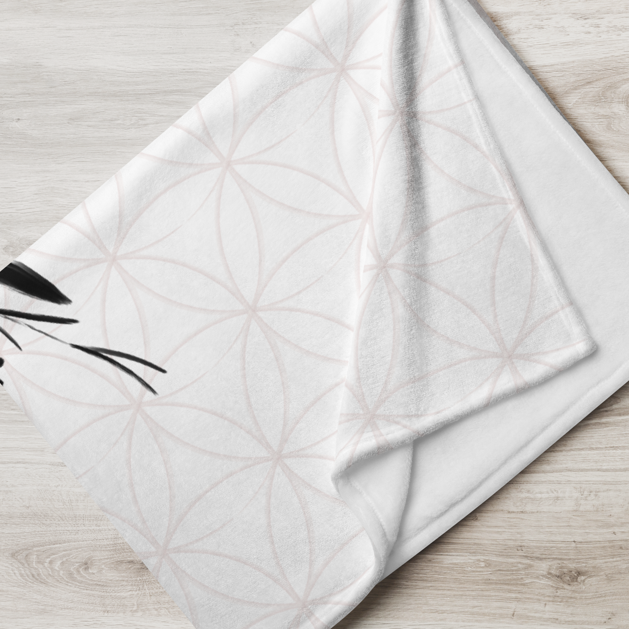 Customized Name Blanket with Geometric Pattern