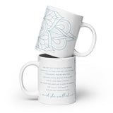 She Walked On Inspirational Tea Mug Teal Color