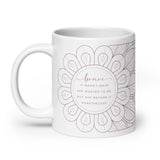 Brave Quote for Cancer Survivors Coffee Mug Pink Color