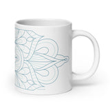 Never Broken Get Well Support Mug Back View Teal Color