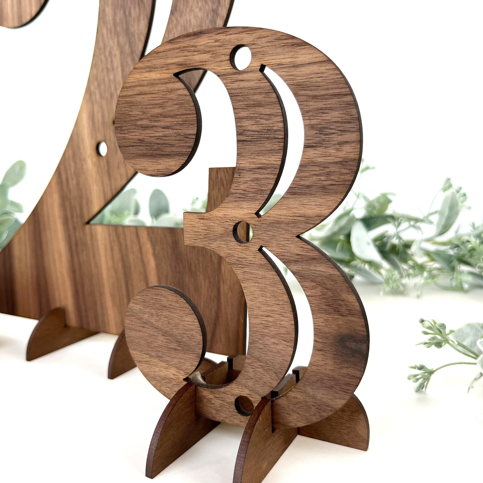 Wood Wedding Table Numbers