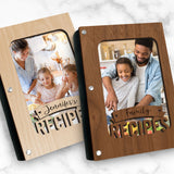 Personalizable Recipe Book with Wood Cover