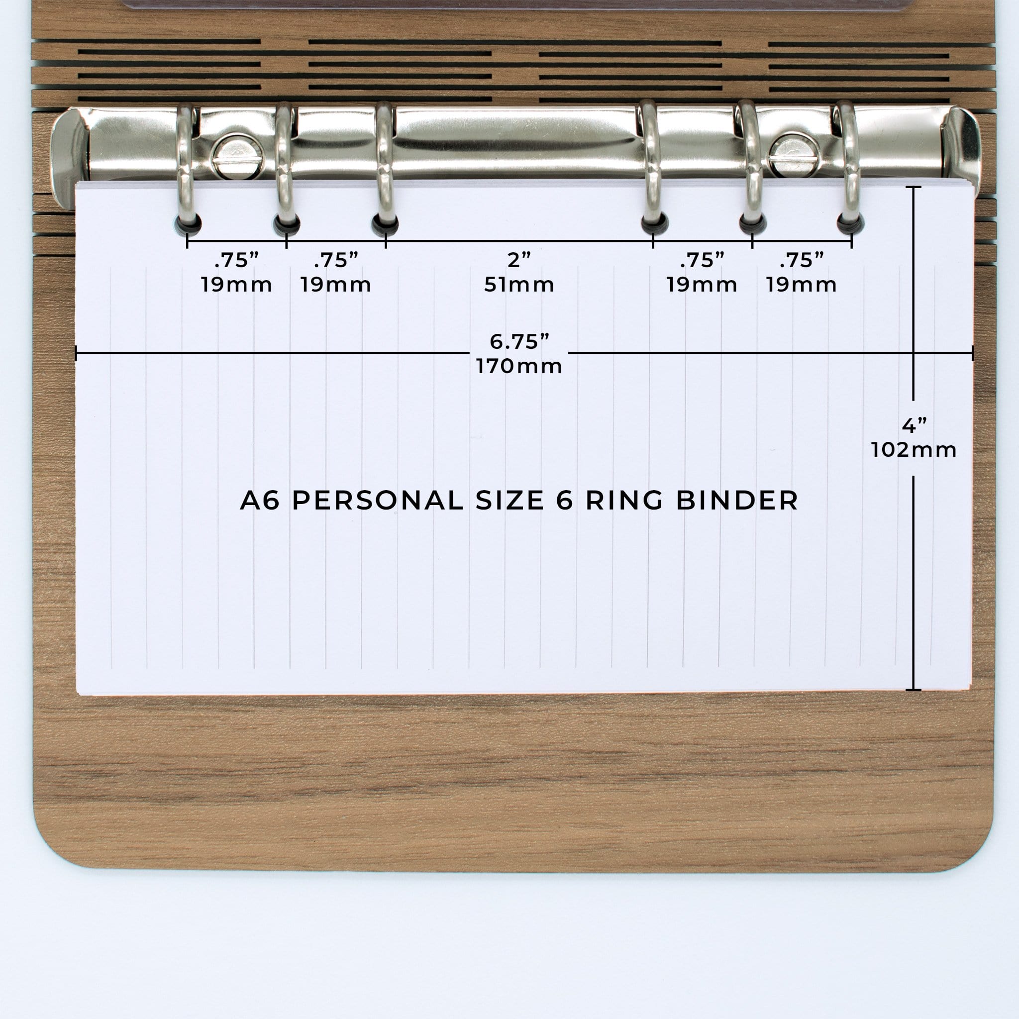 A6 Lined Paper Refill Pack Measurements