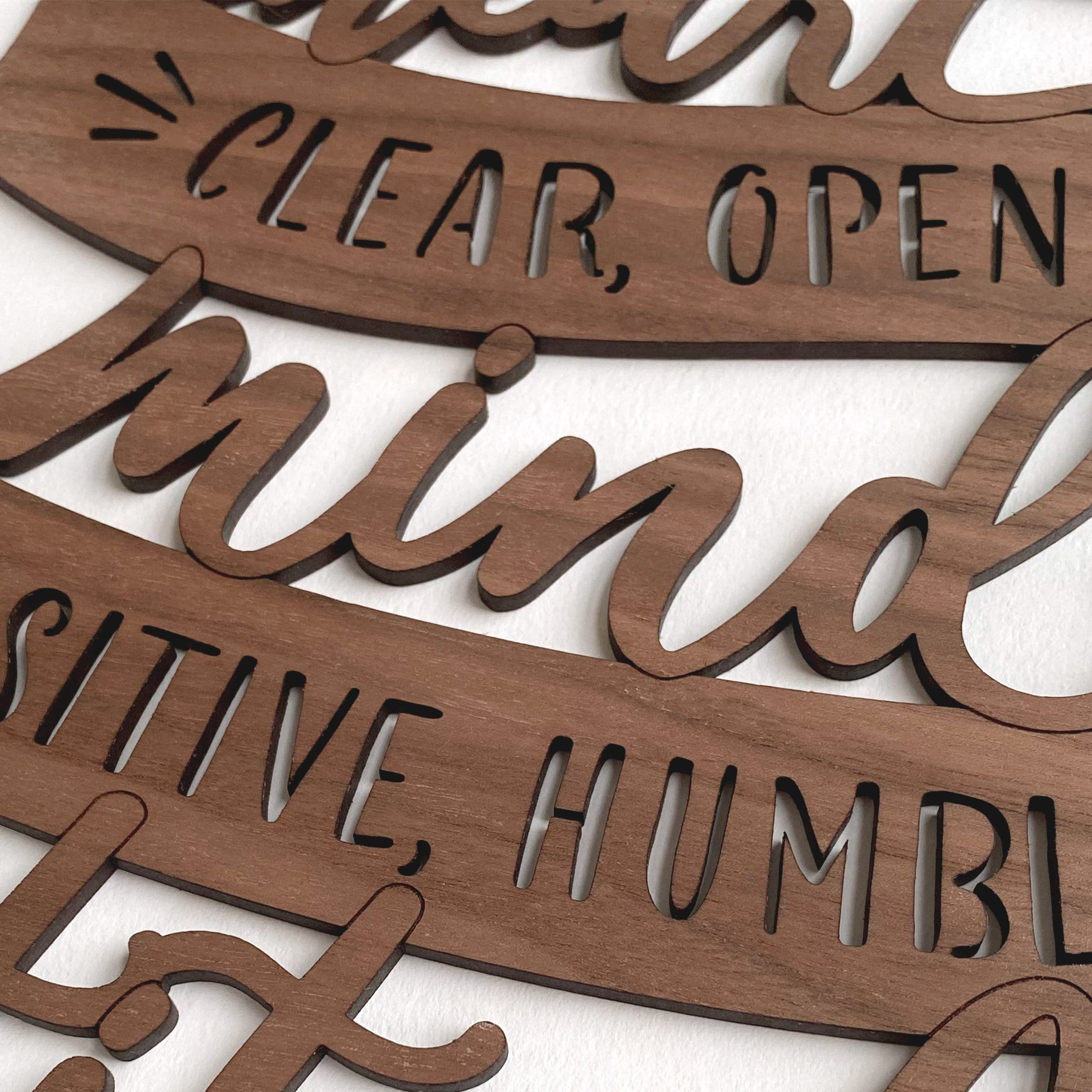 Clear Open Mind Wood Wall Art