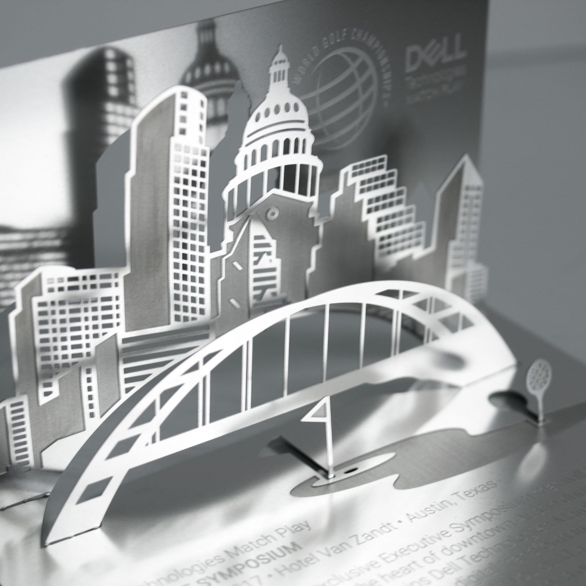 Austin Skyline Metal Invitation