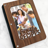 Personalized Family Recipe Book with Wood Cover