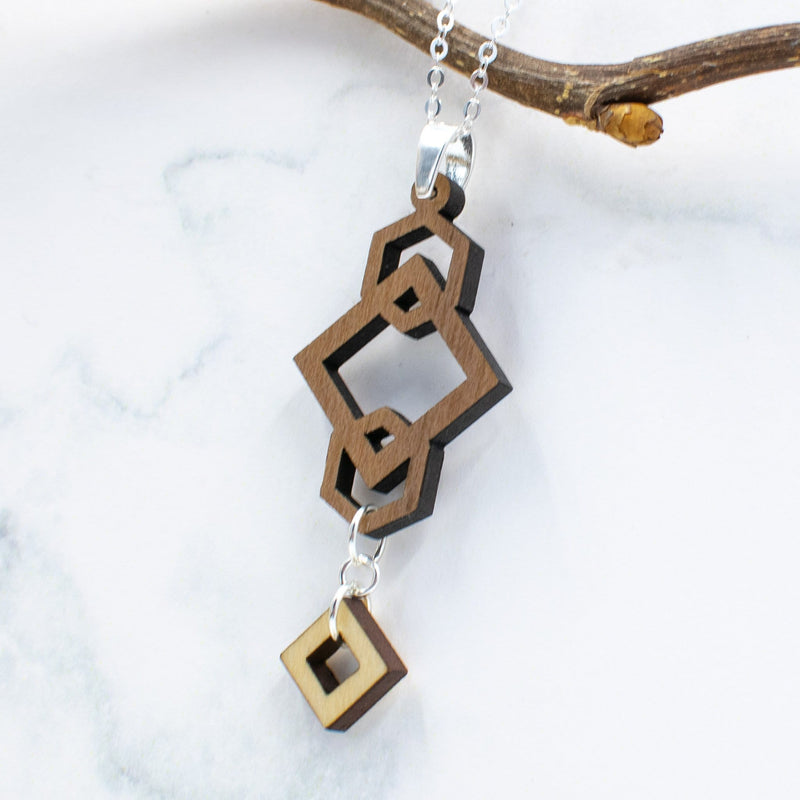 Geometric Wood Necklace