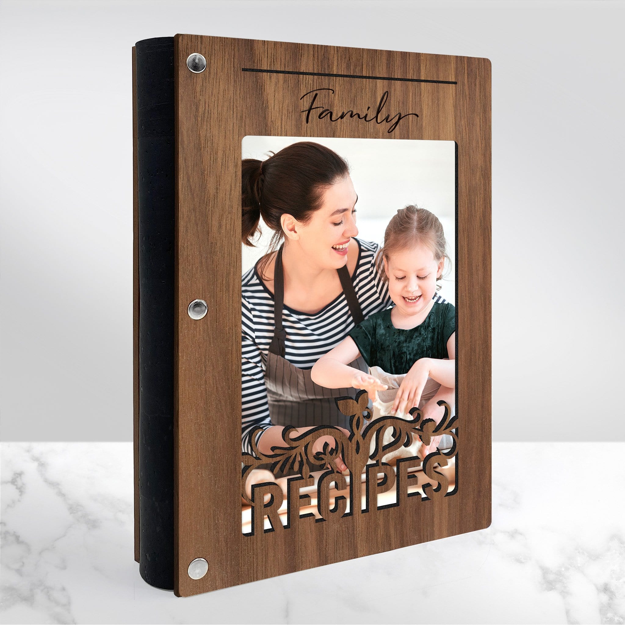 Recipe Book with Wood Cover