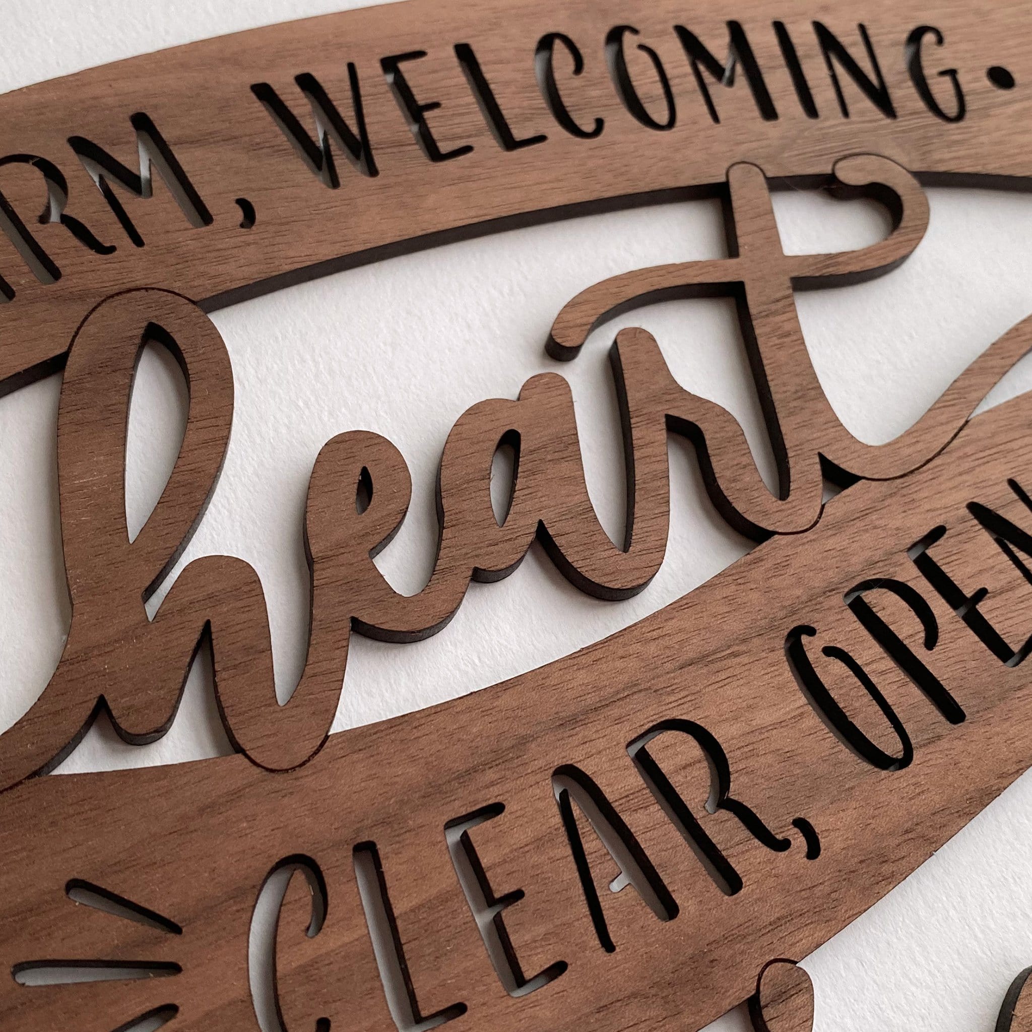 Warm Welcoming Heart Wood Wall Art