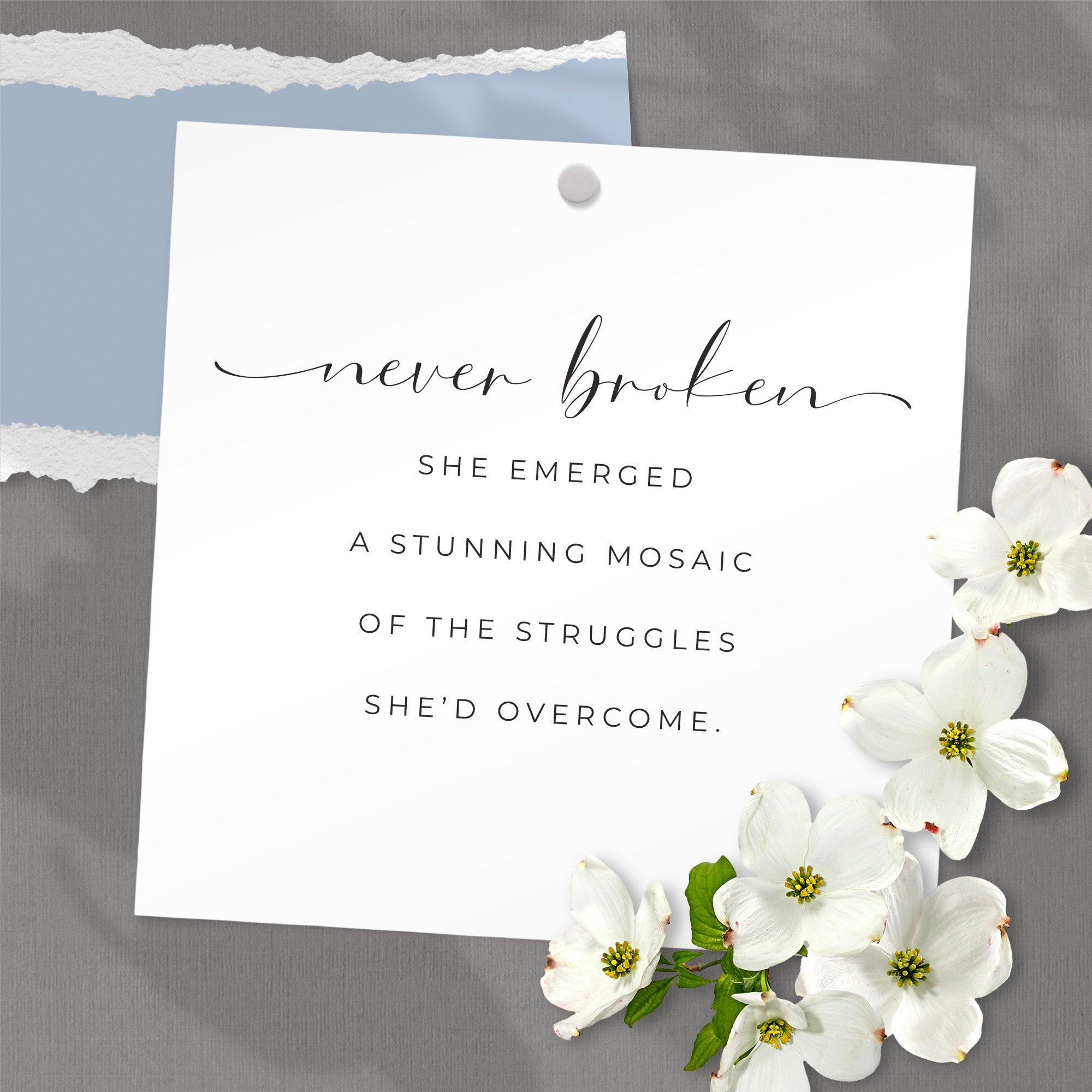 Never Broken Art Print for Trauma Support