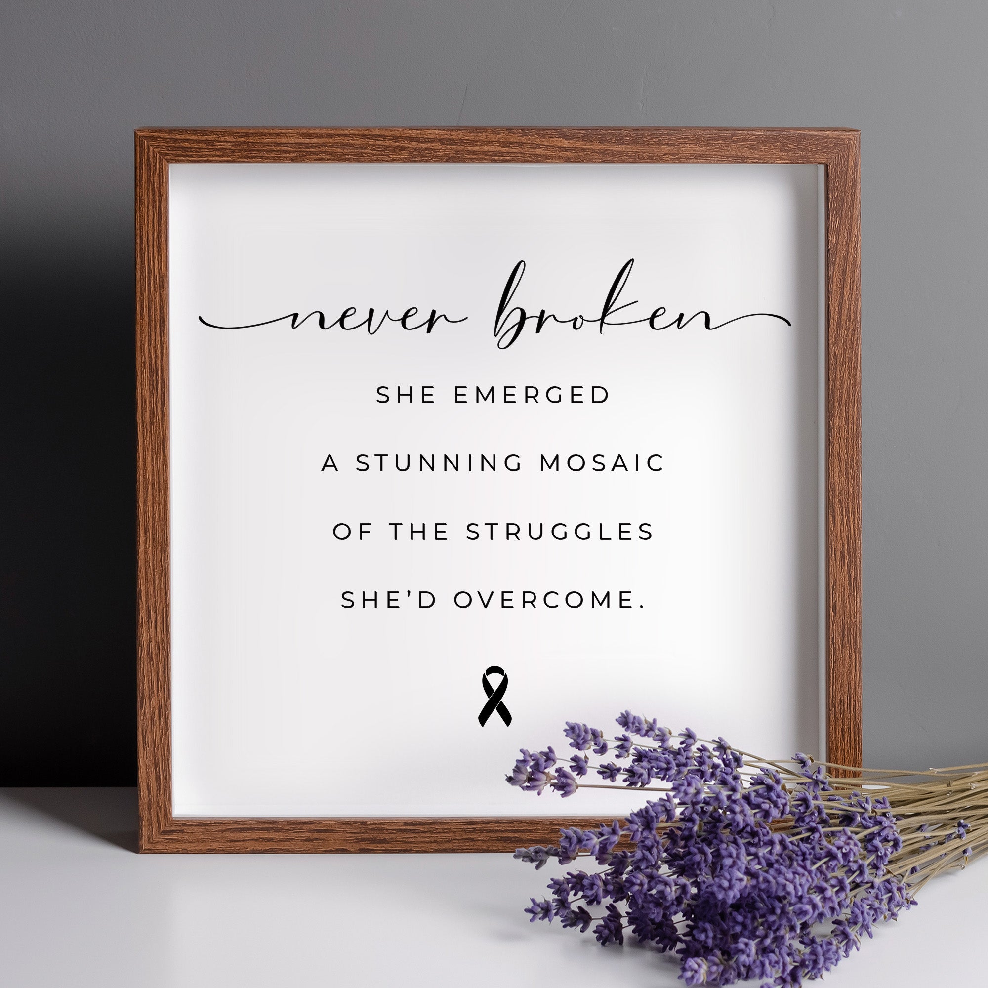 Never Broken Art Print for Cancer Support