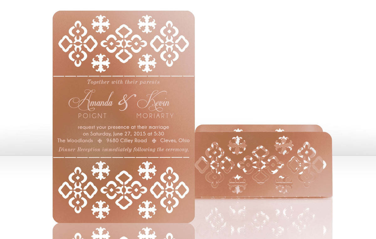 Metal Invites Ornate Metal Invitation