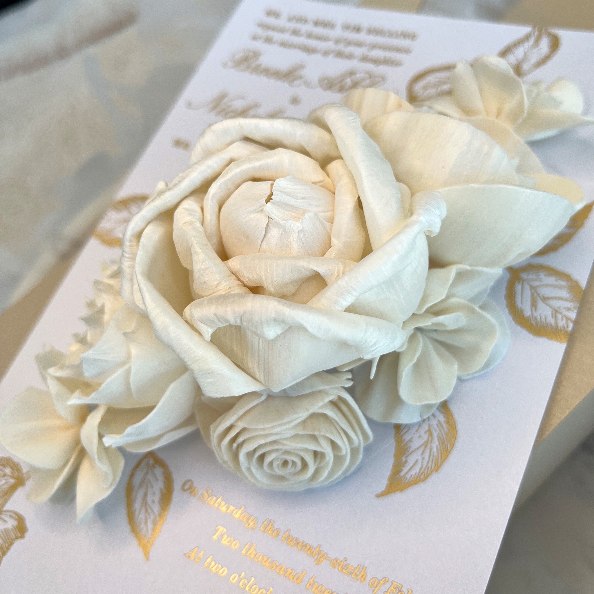 Sola Flower Invitation with Custom Invitation Box