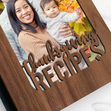 Thanksgiving Hostess Gift Recipe Book with Wood Cover