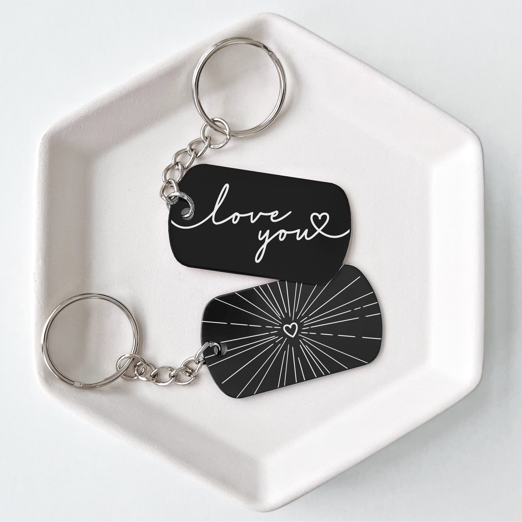 Love You Keychain Valentine's Day Gift for Husband Boyfriend